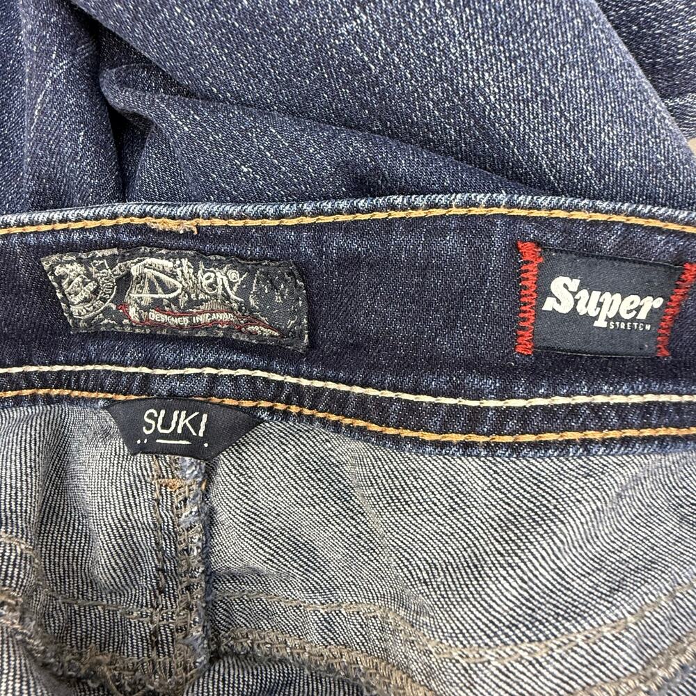 Silver Jeans Women's 27X33 (4) Blue Mid Slim Boot Cut Rivetted Pocket Western - Picture 8 of 15